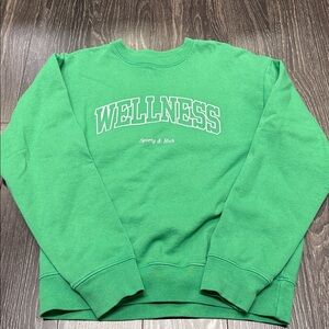 Sporty & Rich Vibrant Green Wellness Crewneck